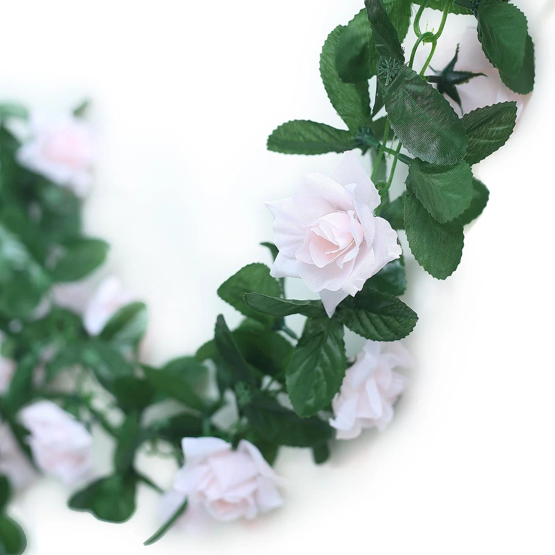 HIER_1210 6FT Rose Chain Garland UV Protected Artificial Flowers - Blush | Rose Gold 8 HIER_1210 6FT Rose Chain Garland UV Protected Artificial Flowers - Blush | Rose Gold