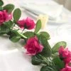 Silkflowersfactory Garlands Silk Rose Garland Artificial Flowers - Fuchsia - 6 Ft 2 Silkflowersfactory Garlands Silk Rose Garland Artificial Flowers - Fuchsia - 6 Ft