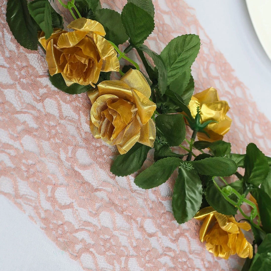 HIER_1210 6FT Rose Chain Garland UV Protected Artificial Flowers - Gold 16 HIER_1210 6FT Rose Chain Garland UV Protected Artificial Flowers - Gold