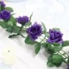 Silkflowersfactory Garlands Silk Rose Garland Artificial Flowers - Purple - 6 Ft 2 Silkflowersfactory Garlands Silk Rose Garland Artificial Flowers - Purple - 6 Ft