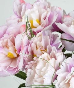 Silkflowersfactory Small Peony Bush Artificial Silk Flowers - Lavender FLASH SALE - 20% OFF