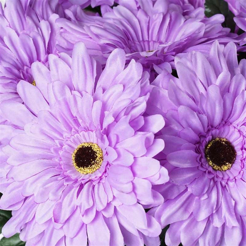 Silkflowersfactory Gerbera Daisy Bush Artificial Silk Flowers - Lavender 4 Silkflowersfactory Gerbera Daisy Bush Artificial Silk Flowers - Lavender