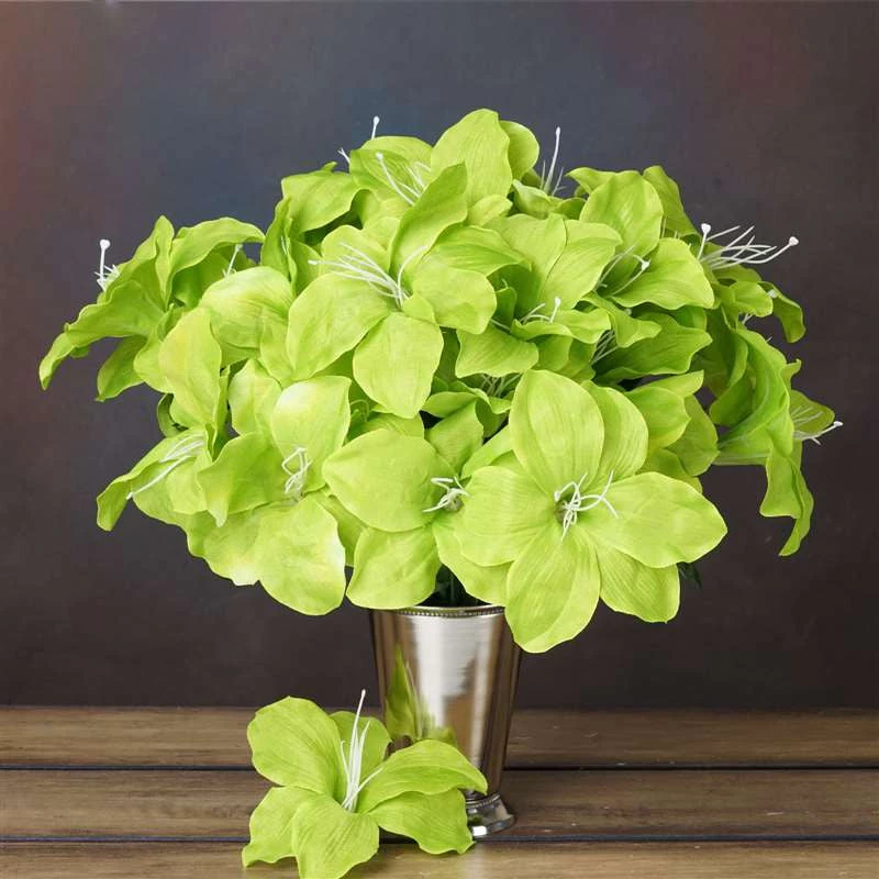 Silkflowersfactory Eastern Lily Bush Artificial Silk Flowers - Sage Green FLASH SALE - 20% OFF 3 Silkflowersfactory Eastern Lily Bush Artificial Silk Flowers - Sage Green FLASH SALE - 20% OFF