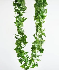Silkflowersfactory Garlands Artificial Variegated Ivy Leaf Garland - 8 Ft