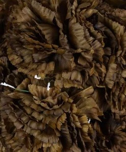 Silkflowersfactory Large Carnation Bush Artificial Silk Flowers - Chocolate