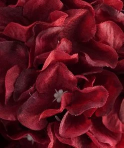 Silkflowersfactory Hydrangea Kissing Ball Artificial Silk Flowers - Wine - 4 Pack Kissing Balls