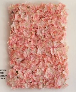 Silkflowersfactory Hydrangea Artificial Flower Wall Mat Panel - Blush - 4 Panels 18 Silkflowersfactory Hydrangea Artificial Flower Wall Mat Panel - Blush - 4 Panels