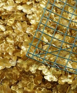 Silkflowersfactory Hydrangea Artificial Flower Wall Mat Panel - Gold - 4 Panels Wall Panels 7 Silkflowersfactory Hydrangea Artificial Flower Wall Mat Panel - Gold - 4 Panels Wall Panels