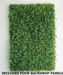 HIER_1920 11 Sq Ft. | 4 Panels Artificial Boxwood Hedge Palm Leaves Honeysuckles Shrubs And Clovers Faux Foliage Green Garden Wall Mat 20 HIER_1920 11 Sq Ft. | 4 Panels Artificial Boxwood Hedge Palm Leaves Honeysuckles Shrubs And Clovers Faux Foliage Green Garden Wall Mat