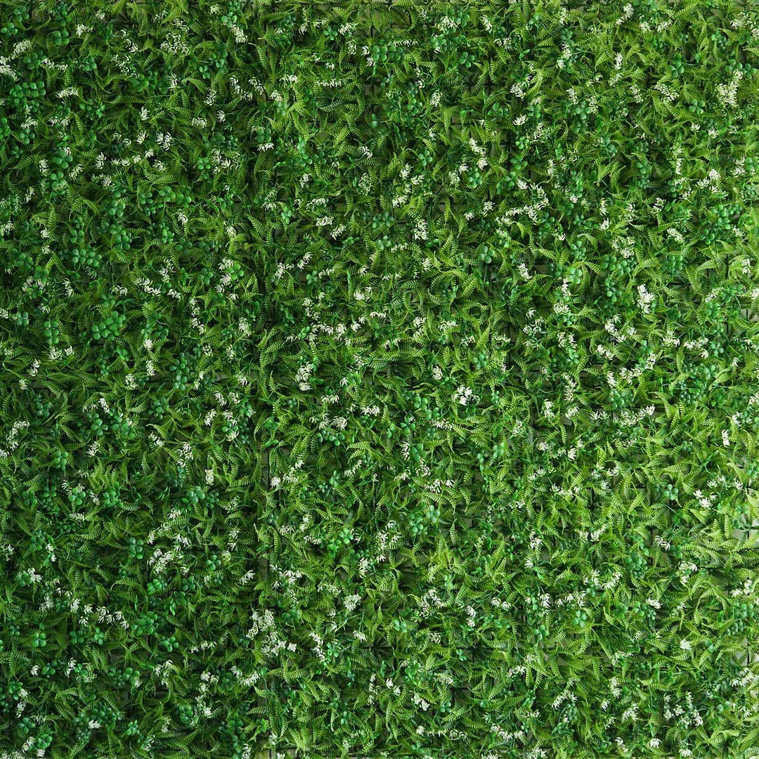 HIER_1920 11 Sq Ft. | 4 Panels Artificial Boxwood Hedge Palm Leaves Honeysuckles Shrubs And Clovers Faux Foliage Green Garden Wall Mat 13 HIER_1920 11 Sq Ft. | 4 Panels Artificial Boxwood Hedge Palm Leaves Honeysuckles Shrubs And Clovers Faux Foliage Green Garden Wall Mat