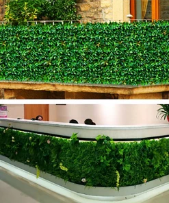 HIER_1920 Wall Panels 11 Sq Ft. | 4 Panels Artificial Boxwood Hedge Faux Small Leaves Foliage Green Garden Wall Mat 29 HIER_1920 Wall Panels 11 Sq Ft. | 4 Panels Artificial Boxwood Hedge Faux Small Leaves Foliage Green Garden Wall Mat