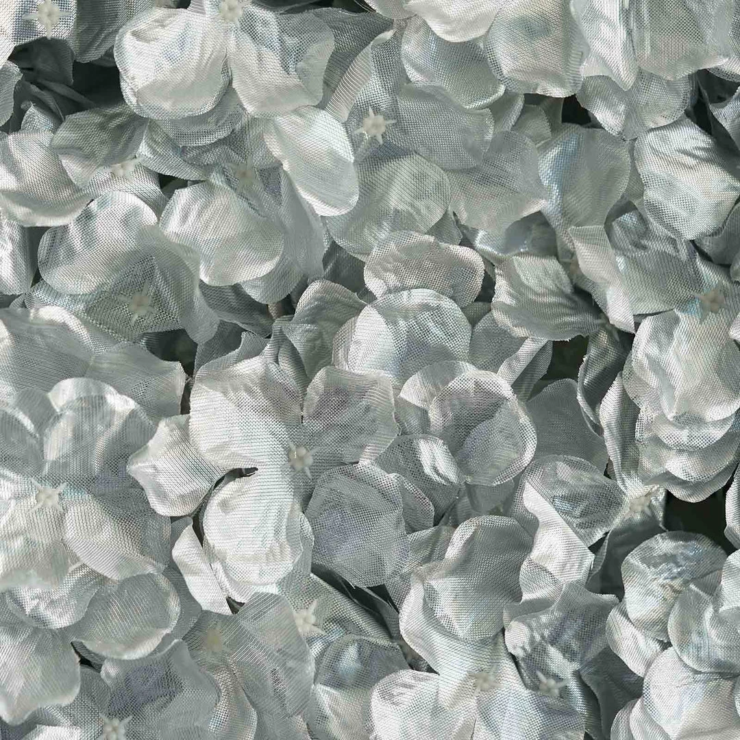 Silkflowersfactory Hydrangea Artificial Flower Wall Mat Panel - Silver - 4 Panels 4 Silkflowersfactory Hydrangea Artificial Flower Wall Mat Panel - Silver - 4 Panels