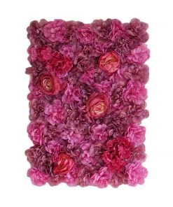 HIER_1910 13 Sq Ft. | SET Of 4 | UV Protected Assorted Silk Flower Wall Panels | Flower Wall Backdrop - Violet | Purple 13 HIER_1910 13 Sq Ft. | SET Of 4 | UV Protected Assorted Silk Flower Wall Panels | Flower Wall Backdrop - Violet | Purple