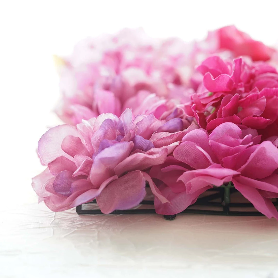 HIER_1910 13 Sq Ft. | SET Of 4 | UV Protected Assorted Silk Flower Wall Panels | Flower Wall Backdrop - Violet | Purple 9 HIER_1910 13 Sq Ft. | SET Of 4 | UV Protected Assorted Silk Flower Wall Panels | Flower Wall Backdrop - Violet | Purple