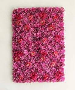 HIER_1910 13 Sq Ft. | SET Of 4 | UV Protected Assorted Silk Flower Wall Panels | Flower Wall Backdrop - Violet | Purple