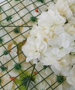 HIER_1910 13 Sq Ft. | SET Of 4 | UV Protected Assorted Silk Flower Wall Panels | Flower Wall Backdrop - White | Champagne 20 HIER_1910 13 Sq Ft. | SET Of 4 | UV Protected Assorted Silk Flower Wall Panels | Flower Wall Backdrop - White | Champagne