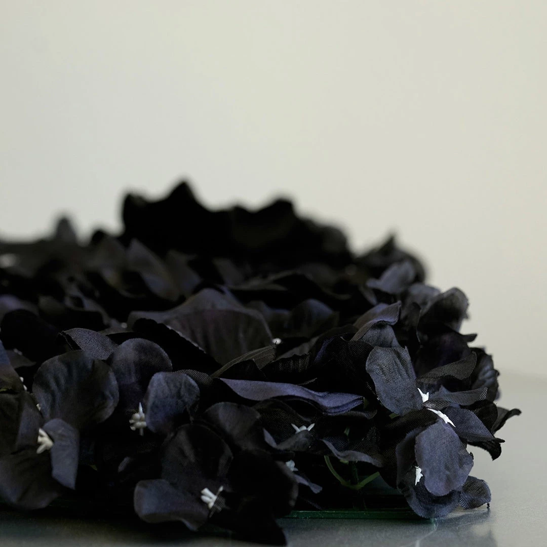 HIER_1910 Wall Panels Pack Of 4 - 11 Sq Ft. UV Protected 3D Black Silk Rose & Hydrangea Flower Wall Mat Panel 10 HIER_1910 Wall Panels Pack Of 4 - 11 Sq Ft. UV Protected 3D Black Silk Rose & Hydrangea Flower Wall Mat Panel
