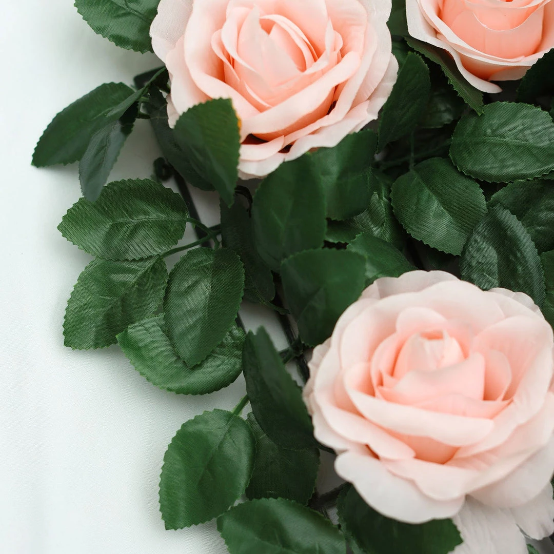 HIER_1910 3 Sq Ft - Silk Rose Flower Wall Panels, Wedding Backdrop Wall Decor - Rose Gold | Blush 12 HIER_1910 3 Sq Ft - Silk Rose Flower Wall Panels, Wedding Backdrop Wall Decor - Rose Gold | Blush