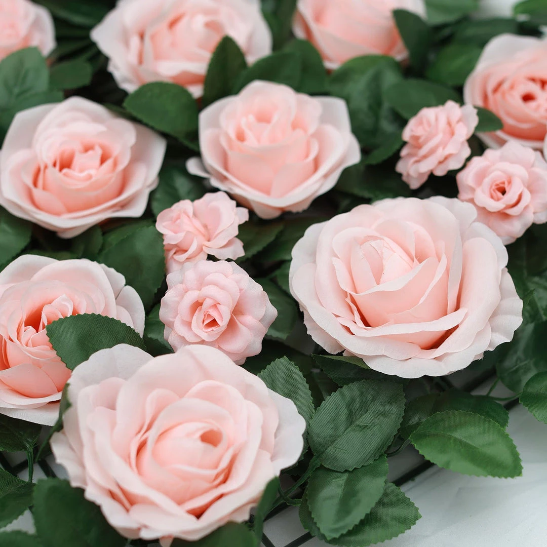 HIER_1910 3 Sq Ft - Silk Rose Flower Wall Panels, Wedding Backdrop Wall Decor - Rose Gold | Blush 14 HIER_1910 3 Sq Ft - Silk Rose Flower Wall Panels, Wedding Backdrop Wall Decor - Rose Gold | Blush