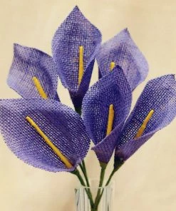 Efavormart-new 36 Lavender Burlap Calla Lilies Wedding Party DIY Crafts Decoration Single Stems