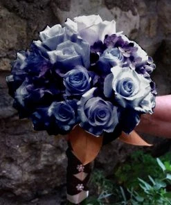 Efavormart-new Roses Small Open Rose Bush Artificial Silk Flowers - Navy Blue 10 Efavormart-new Roses Small Open Rose Bush Artificial Silk Flowers - Navy Blue
