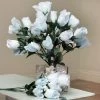 Silkflowersfactory Small Rose Buds Artificial Silk Flowers - Blue