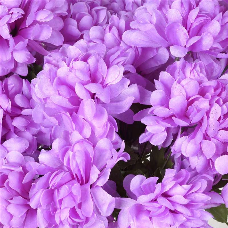 Silkflowersfactory Chrysanthemums Large Chrysanthemum Bush Artificial Silk Flowers - Lavender 4 Silkflowersfactory Chrysanthemums Large Chrysanthemum Bush Artificial Silk Flowers - Lavender