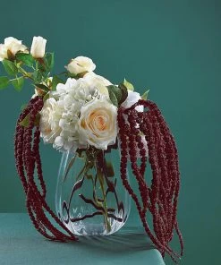 HIER_1400 Artificial Plants Pack Of 2 - 32” Burgundy Amaranthus Artificial Flower Stem With Ivy Leaves 19 HIER_1400 Artificial Plants Pack Of 2 - 32” Burgundy Amaranthus Artificial Flower Stem With Ivy Leaves