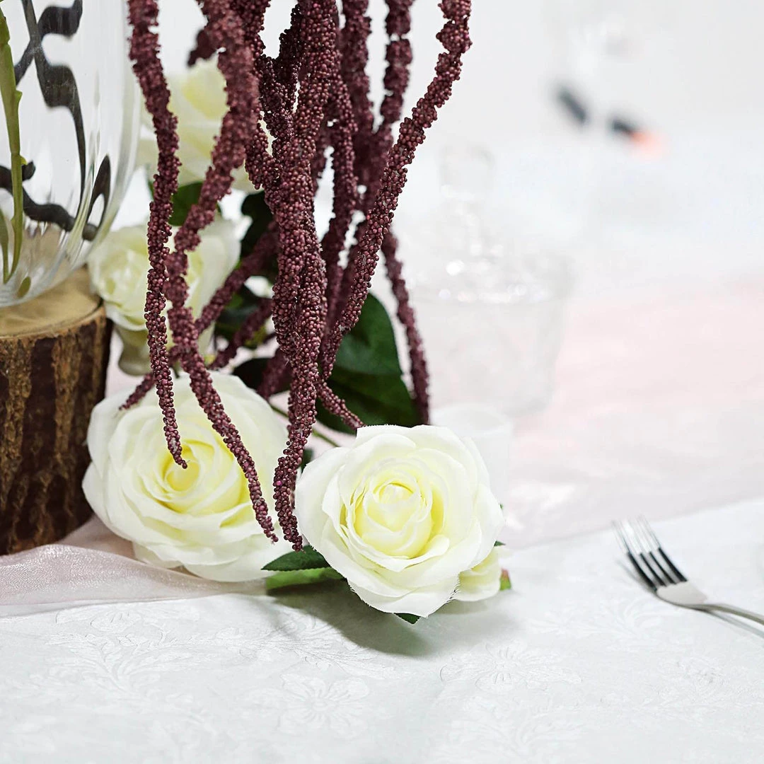 HIER_1400 Artificial Plants Pack Of 2 - 32” Burgundy Amaranthus Artificial Flower Stem With Ivy Leaves 11 HIER_1400 Artificial Plants Pack Of 2 - 32” Burgundy Amaranthus Artificial Flower Stem With Ivy Leaves