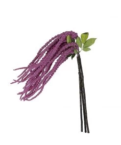 HIER_1150 Pack Of 2 - 32” Lavender Amaranthus Artificial Flower Stem With Ivy Leaves Artificial Plants