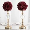 HIER_1500 2 Pack | 7" Burgundy Flower Ball Silk Rose Pomander Kissing Ball Kissing Balls 1 HIER_1500 2 Pack | 7" Burgundy Flower Ball Silk Rose Pomander Kissing Ball Kissing Balls