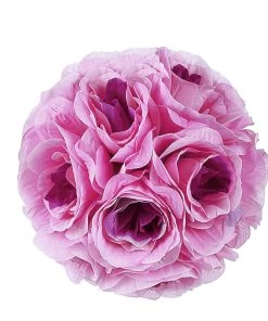 HIER_1500 Kissing Balls 2 Pack | 7" Lavender Flower Ball Silk Rose Pomander Kissing Ball 20 HIER_1500 Kissing Balls 2 Pack | 7