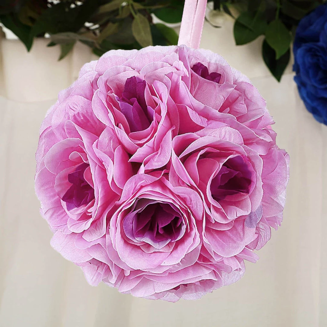 HIER_1500 Kissing Balls 2 Pack | 7" Lavender Flower Ball Silk Rose Pomander Kissing Ball 13 HIER_1500 Kissing Balls 2 Pack | 7" Lavender Flower Ball Silk Rose Pomander Kissing Ball