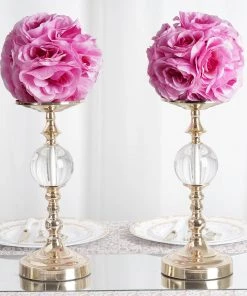 HIER_1500 Kissing Balls 2 Pack | 7" Lavender Flower Ball Silk Rose Pomander Kissing Ball