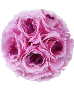 HIER_1500 Kissing Balls 2 Pack | 7" Lavender Flower Ball Silk Rose Pomander Kissing Ball 33 HIER_1500 Kissing Balls 2 Pack | 7