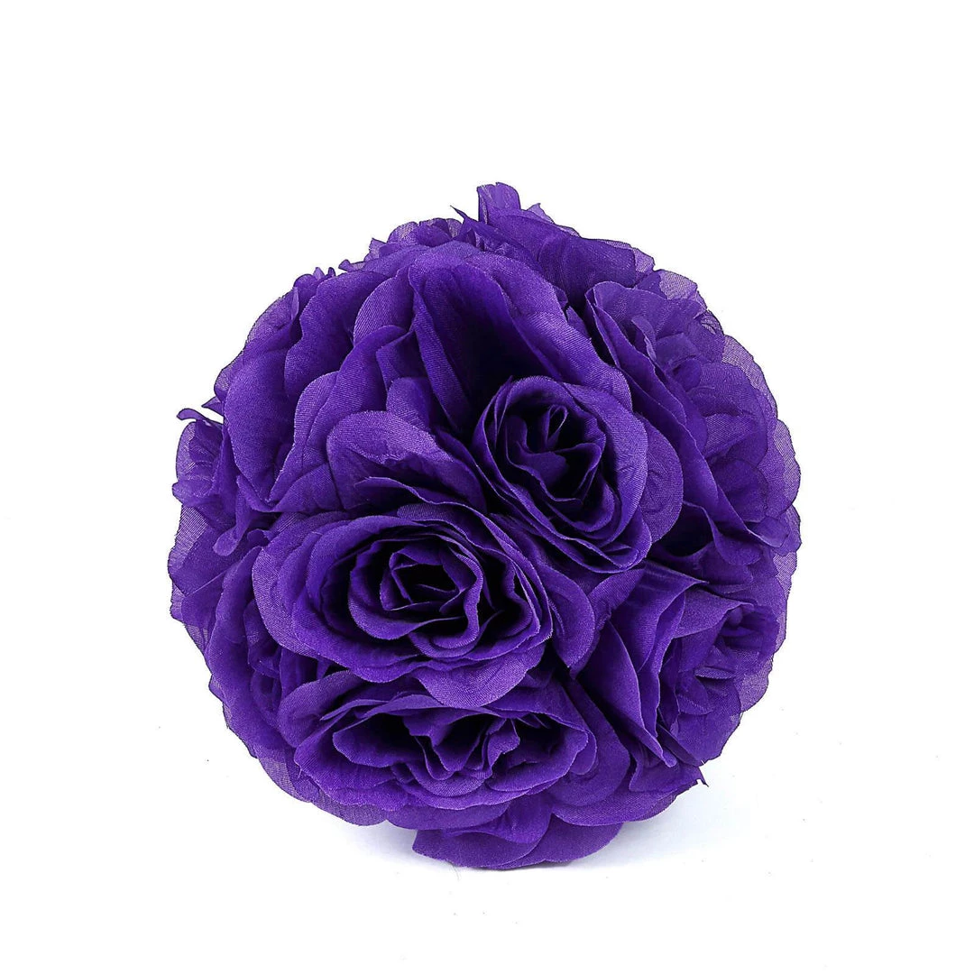HIER_1500 2 Pack | 7" Purple Flower Ball Silk Rose Pomander Kissing Ball Kissing Balls 5 HIER_1500 2 Pack | 7" Purple Flower Ball Silk Rose Pomander Kissing Ball Kissing Balls