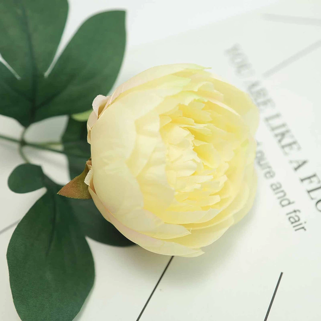 Silkflowersfactory 2 Bushes Light Yellow/White Peony And Hydrangea Artificial Silk Flower Bouquets Artificial Flowers 9 Silkflowersfactory 2 Bushes Light Yellow/White Peony And Hydrangea Artificial Silk Flower Bouquets Artificial Flowers