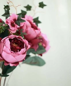 Silkflowersfactory 2 Bush Fushia | Purple Peony, Rose Bud And Hydrangea Real Touch Artificial Silk Flower Bouquets Artificial Flowers 14 Silkflowersfactory 2 Bush Fushia | Purple Peony, Rose Bud And Hydrangea Real Touch Artificial Silk Flower Bouquets Artificial Flowers