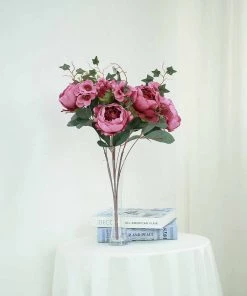 Silkflowersfactory 2 Bush Fushia | Purple Peony, Rose Bud And Hydrangea Real Touch Artificial Silk Flower Bouquets Artificial Flowers 12 Silkflowersfactory 2 Bush Fushia | Purple Peony, Rose Bud And Hydrangea Real Touch Artificial Silk Flower Bouquets Artificial Flowers