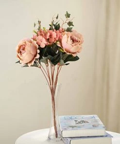 Silkflowersfactory 2 Bush Blush | Rose Gold Peony, Rose Bud And Hydrangea Real Touch Artificial Silk Peonies Bouquet Artificial Flowers 11 Silkflowersfactory 2 Bush Blush | Rose Gold Peony, Rose Bud And Hydrangea Real Touch Artificial Silk Peonies Bouquet Artificial Flowers