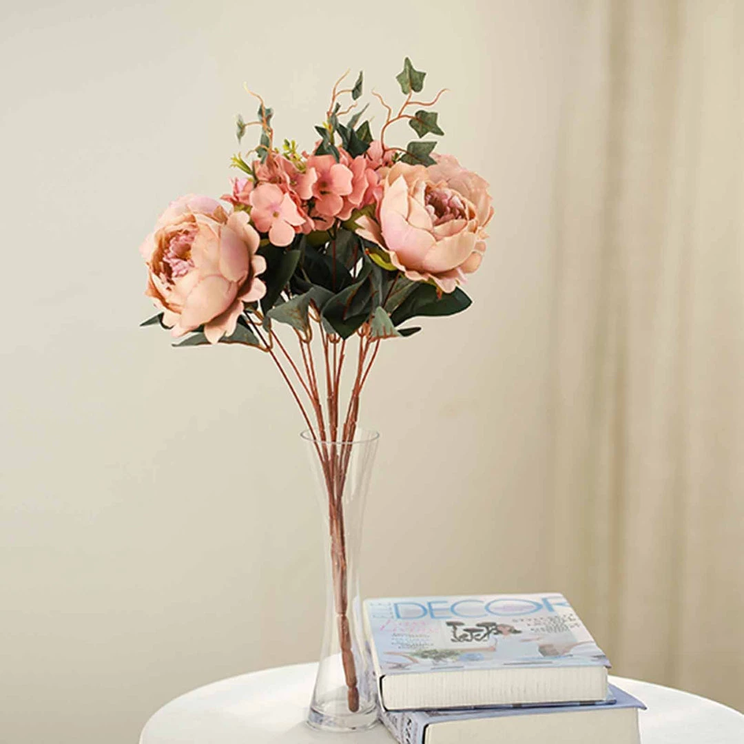 Silkflowersfactory 2 Bush Blush | Rose Gold Peony, Rose Bud And Hydrangea Real Touch Artificial Silk Peonies Bouquet Artificial Flowers 5 Silkflowersfactory 2 Bush Blush | Rose Gold Peony, Rose Bud And Hydrangea Real Touch Artificial Silk Peonies Bouquet Artificial Flowers