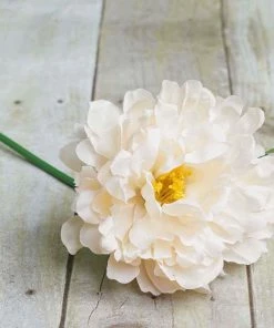 Silkflowersfactory 5 Heads | 11" Tall Artificial Bush Peony Bouquet - Blush | Cream Artificial Flowers 20 Silkflowersfactory 5 Heads | 11