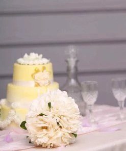 Silkflowersfactory 5 Heads | 11" Tall Artificial Bush Peony Bouquet - Blush | Cream Artificial Flowers 29 Silkflowersfactory 5 Heads | 11