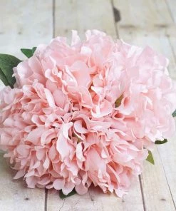 Silkflowersfactory Artificial Flowers 5 Heads | 11" Tall Artificial Bush Peony Bouquet - Pink 24 Silkflowersfactory Artificial Flowers 5 Heads | 11