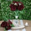 Silkflowersfactory 12'' Tall Burgundy Artificial Peony Silk Flowers Bouquet