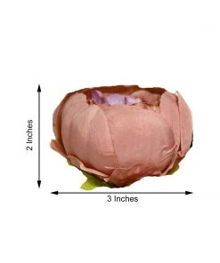 HIER_1130 10 Pack | 3" Dusty Rose Artificial Peony Flower Heads Artificial Flowers 19 HIER_1130 10 Pack | 3