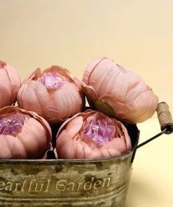 HIER_1130 10 Pack | 3" Dusty Rose Artificial Peony Flower Heads Artificial Flowers 24 HIER_1130 10 Pack | 3