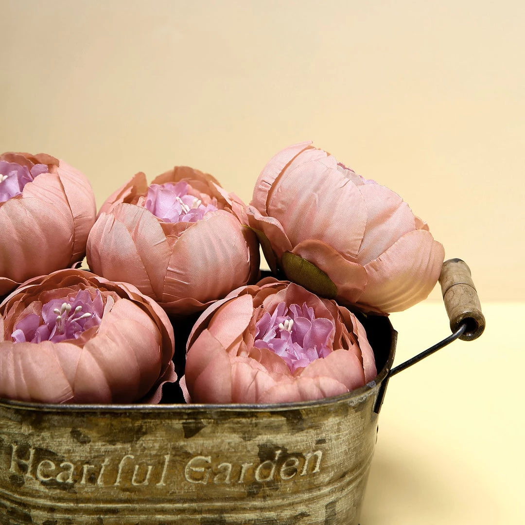 HIER_1130 10 Pack | 3" Dusty Rose Artificial Peony Flower Heads Artificial Flowers 13 HIER_1130 10 Pack | 3" Dusty Rose Artificial Peony Flower Heads Artificial Flowers