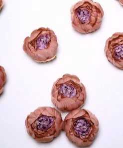 HIER_1130 10 Pack | 3" Dusty Rose Artificial Peony Flower Heads Artificial Flowers