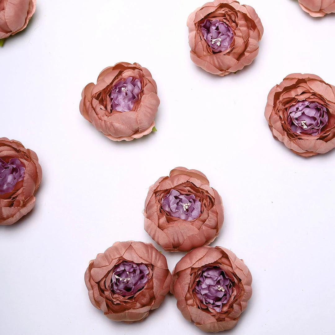 HIER_1130 10 Pack | 3" Dusty Rose Artificial Peony Flower Heads Artificial Flowers 3 HIER_1130 10 Pack | 3" Dusty Rose Artificial Peony Flower Heads Artificial Flowers